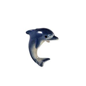 Hagen Renaker Dolphin Blue Miniature Figurine Porpoise Marine Mammal
